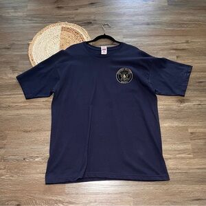 BAYSIDE USA THE TRUE AMERICAN Made Tee Vtg Mens US Navy Short Sleeve Tee